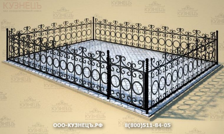Кованые оградки на могилу - делаем "под ключ" купить по цене 1700 ₽ в Омске на P